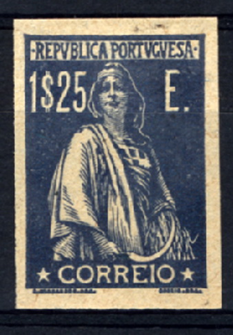 24Lis1151.jpg -     Lote:    1151            Portugal       Descrição:         1929/30 &mdash; Ceres. Gravura retocada  por Arnaldo Fragoso. Prova não denteada de 1$25, azul escuro, papel liso. OM2007.        PRV       Valor Base:     &euro; 5,00     Valor Venda:     &euro; 5,00     