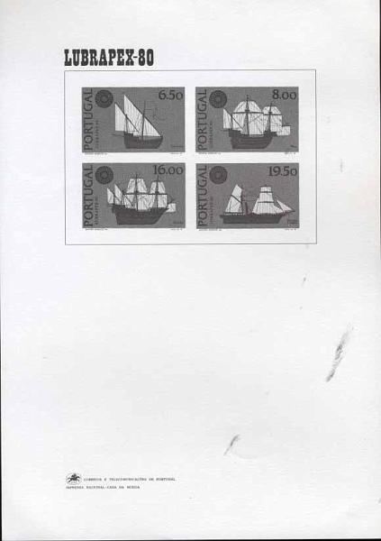 24Lis1161.jpg -     Lote:    1161            Portugal       Descrição:         1980/84 &mdash; Lubrapex'80, Lubrapex'84, Porto 81, Évora 82 e Porto 83. Lote de 5 provas a preto e sépia.        PRV       Valor Base:     &euro; 10,00     Valor Venda:     Retirado     