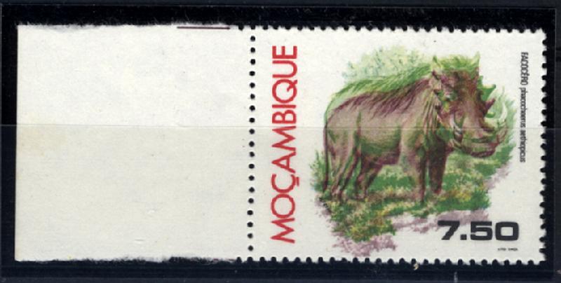 24Lis1190.jpg -     Lote:    1190            Moçambique       Descrição:      Moçambique * Palop's.   1976 &mdash; Fauna. Selo de 7$50 com impressão deslocada das cores verde e violeta.         ***       Valor Base:     &euro; 5,00     Valor Venda:     Retirado     