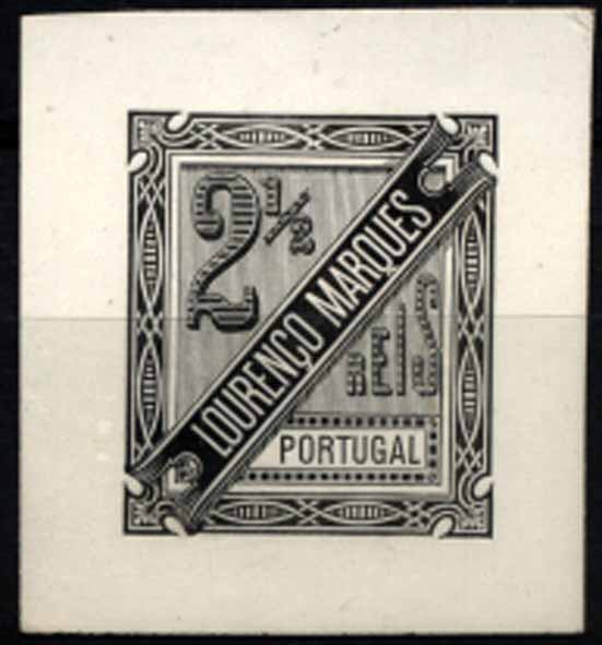24Lis1195.jpg -     Lote:    1195            Lourenço Marques       Descrição:         1893 &mdash; Jornaes. Prova de cunho a preto sobre cartão com margens extraordinárias. Muito rara.        PRV       Valor Base:     &euro; 75,00     Valor Venda:     &euro; 110,00     