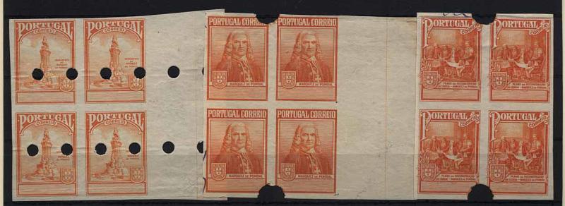 24Lis1197.jpg -     Lote:    1197            S. Tomé e Príncipe       Descrição:         1925 &mdash; Monumento ao Marquês de Pombal. Lote de 3 quadras (Efígie, Plano e Monumento) de provas não denteadas, sem impressão da taxa e legenda, na cor amarelo-laranja, usada nos selos de S. Tomé e Príncipe.        PRV       Valor Base:     &euro; 24,00     Valor Venda:     &euro; 48,00     
