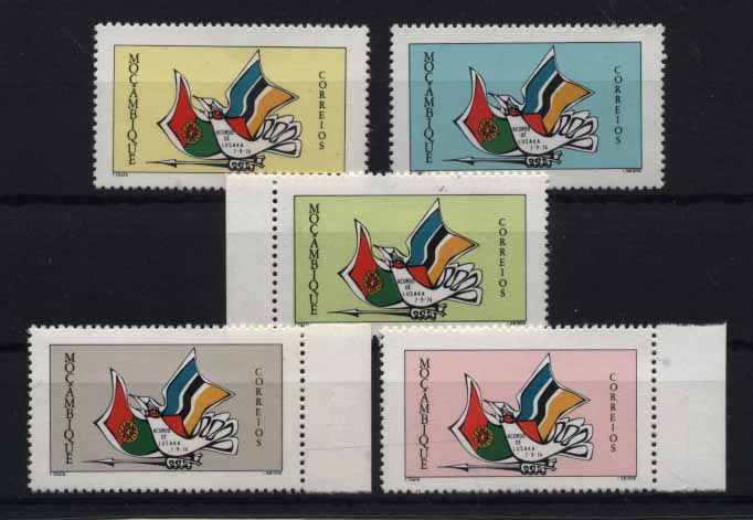 24Lis1245.jpg -     Lote:    1245            Moçambique       Descrição:         1975 &mdash; Acordo de Lusaka. CE535/539. Série completa com as taxas omitidas.        ***       Valor Base:     &euro; 20,00     Valor Venda:     &euro; 24,00     