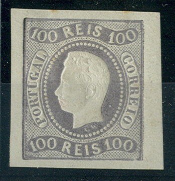 24Lis1298.jpg -     Lote:    1298            Portugal       Descrição:         1867/70 &mdash; D. Luís I. Fita curva, não denteados. CE25, tipo Ia, 100 reis lilás malva, margens largas. Valor de catálogo &euro; 510,00.        **       Valor Base:     &euro; 120,00     Valor Venda:     &euro; 150,00     