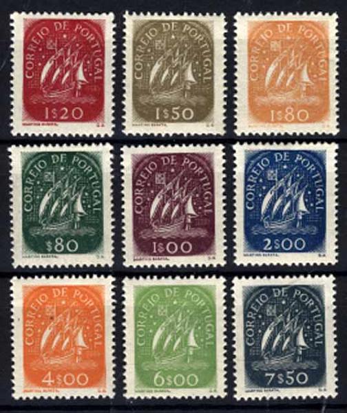 24Lis1442.jpg -     Lote:    1442            Portugal       Descrição:         1948/49 &mdash; Caravelas. Novos valores. CE696/704. Série completa &euro; 690,00.        ***       Valor Base:     &euro; 110,00     Valor Venda:     &euro; 150,00     