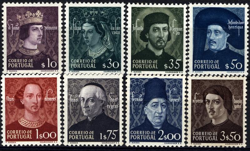 24Lis1445.jpg -     Lote:    1445            Portugal       Descrição:         1949 &mdash; Dinastia de Avis. CE705/712. Série completa. Valor de catálogo &euro; 201,00.        ***       Valor Base:     &euro; 20,00     Valor Venda:     &euro; 40,00     