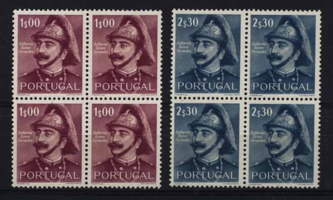 24Lis1461.jpg -     Lote:    1461            Portugal       Descrição:         1953 &mdash; 1.º Centenário do Nascimento de Guilherme Gomes Fernandes. CE780/81. Série completa em quadras. Valor de catálogo &euro; 89,80,        ***       Valor Base:     &euro; 14,00     Valor Venda:     &euro; 24,00     