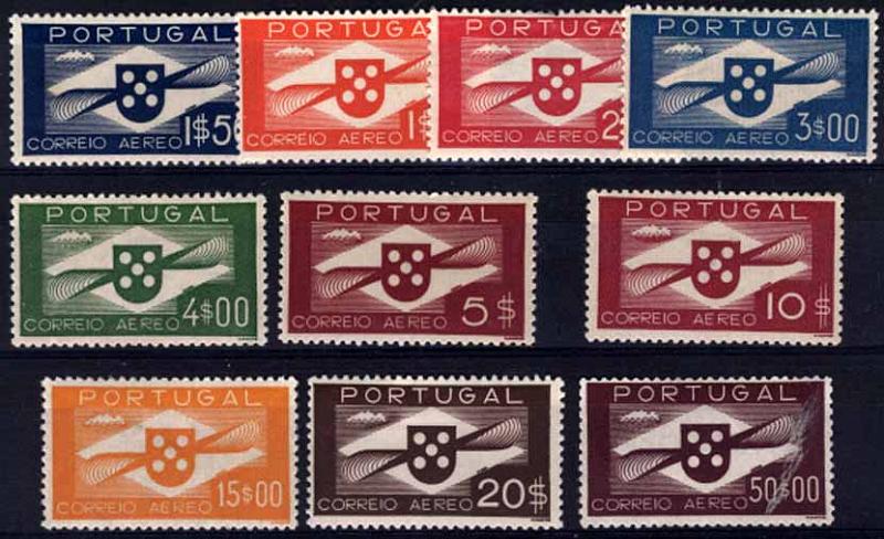 24Lis1503.jpg -     Lote:    1503            Portugal       Descrição:         1936/41 &mdash; Hélice. CE CA1/10. Série completa. Valor de catálogo &euro; 380,00.        **       Valor Base:     &euro; 50,00     Valor Venda:     &euro; 80,00     