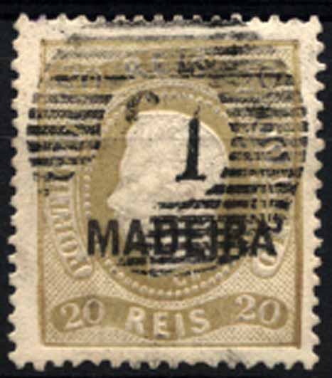 24Lis1915.jpg -     Lote:    1915            Madeira       Descrição:         Reimpressão de 1885. 1868/70 &mdash; D. Luís I. Fita curva denteado. CE7, 20 reis bistre, denteado 13 &frac12;, obliterado com carimbo numérico da 1.ª reforma falso. Valor de catálogo &euro; 44,00.        O       Valor Base:     &euro; 10,00     Valor Venda:     Retirado     