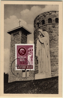 24Lis2244.jpg -     Lote:    2244      Lotes pelo Correio              Descrição:      Bélgica.   Estátua Monumental da Dama Branca. Postal ilustrado concordante com selo de 2Fr+1Fr, obliterados com carimbo de Liege (30.05.53).        PM       Valor Base:     &euro; 8,00     Valor Venda:     &euro; 12,00     