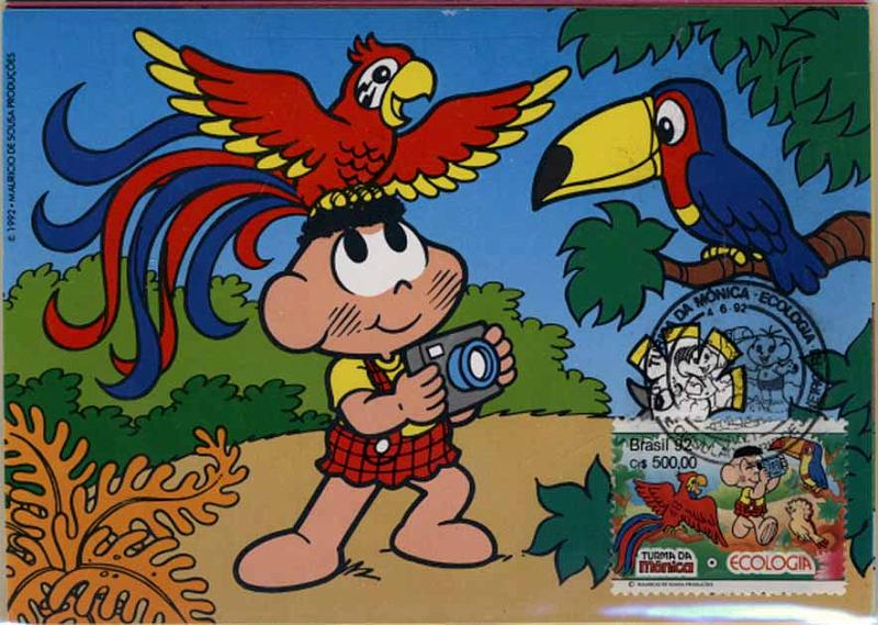 24Lis2258.jpg -     Lote:    2258      Lotes pelo Correio              Descrição:      Brasil.   1992 &mdash; Turma da Mónica. Lote de três postais ilustrados com selos concordantes, obliterados com carimbo de 1.º dia de circulação (04.06.92).        PM       Valor Base:     &euro; 6,00     Valor Venda:     &euro; 6,00     