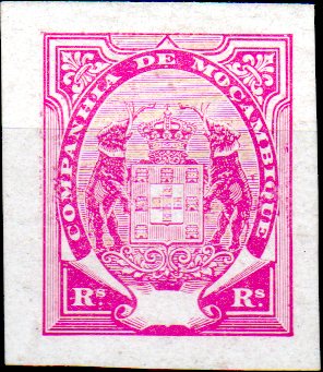 0120.jpg -     Lote:    120      Colecção IMPÉRIO      Companhia de Moçambique       Descrição:         1895 &mdash; Tipo Elefantes. Prova em carmim, sem impressão do valor, em papel esmalte, não gomada.        PRV       Valor Base:     &euro; 10,00     Valor Venda:     &euro; 22,00     