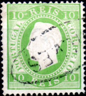 0265.jpg -     Lote:    265      Colecção CASCAIS II             Descrição:         1879/80 &mdash; D. Luís I. Fita direita. Novas cores. CE49, 10 reis verde amarelo, papel porcelana, denteado 13 &frac12;, obliterado com carimbo nominativo, batido a preto "SILVES".        O       Valor Base:     &euro; 30,00     Valor Venda:     Retirado     