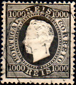 0291.jpg -     Lote:    291      Colecção CASCAIS II             Descrição:         1884 &mdash; D. Luís I. Fita direita. Nova cor e valor. CE67, 1000 reis preto, papel liso, denteado 13 &frac12;. Valor de catálogo &euro; 138,00.        O       Valor Base:     &euro; 20,00     Valor Venda:     &euro; 28,00     
