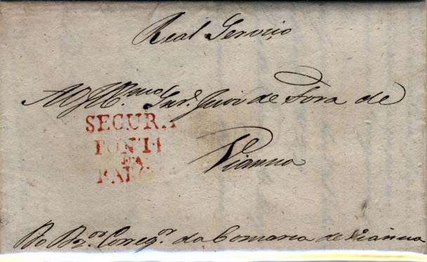 0323.jpg -     Lote:    323            Portugal       Descrição:      Segura / Ponte da Barca &mdash;   A vermelho, GM PTB-S1 em carta datada de Ponte da Barca (17.07.29) para Viana, isenta de porte (Real Serviço).        Carta       Valor Base:     &euro; 100,00     Valor Venda:     &euro; 100,00     