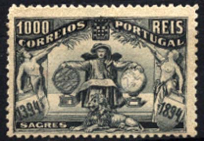 1240.jpg -     Lote:    1240            Portugal       Descrição:         1894 &mdash; 5.º Centenário do Nascimento do Infante D. Henrique. CE110, 1.000 reis cinzento preto s/ sépia. Valor de catálogo &euro; 1.020,00.        **       Valor Base:     &euro; 150,00     Valor Venda:     Retirado     