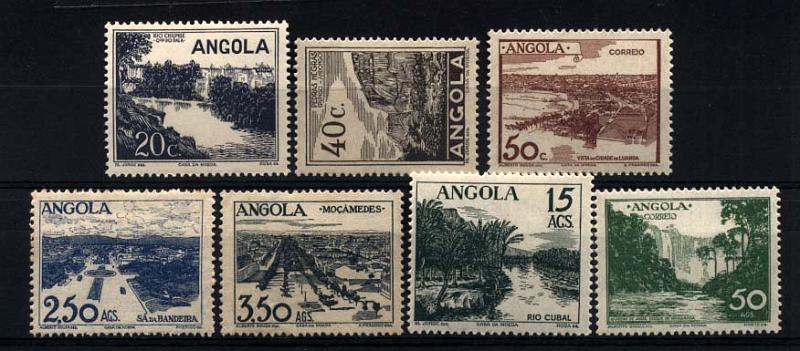 1515.jpg -     Lote:    1515            Angola       Descrição:         1949 &mdash; Vistas de Angola. CE311/317. Série completa. Valor de catálogo &euro; 168,00.        ***/**       Valor Base:     &euro; 30,00     Valor Venda:     &euro; 30,00     