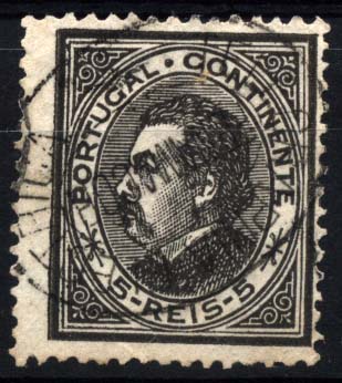 1806.jpg -     Lote:    1806            Portugal       Descrição:         Carimbos da telegrafia eléctrica. 1880/81 &mdash; D. Luís I de perfil. CE52, 5 reis preto. Selo obliterado com carimbo batido a preto da "TELEGRAPHIA ELECTRICA / PENAMACOR".        O       Valor Base:     &euro; 10,00     Valor Venda:     &euro; 16,00     
