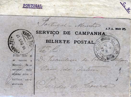 2050.jpg -     Lote:    2050                   Descrição:      Portugal.   Lote de cartas, postais ilustrados e avisos de recepção, com selos desde D. Carlos Mouchon + 2 isentos de franquia de 1. Guerra Mundial. Lote a ver.        Lote       Valor Base:     &euro; 15,00     Valor Venda:     &euro; 20,00     