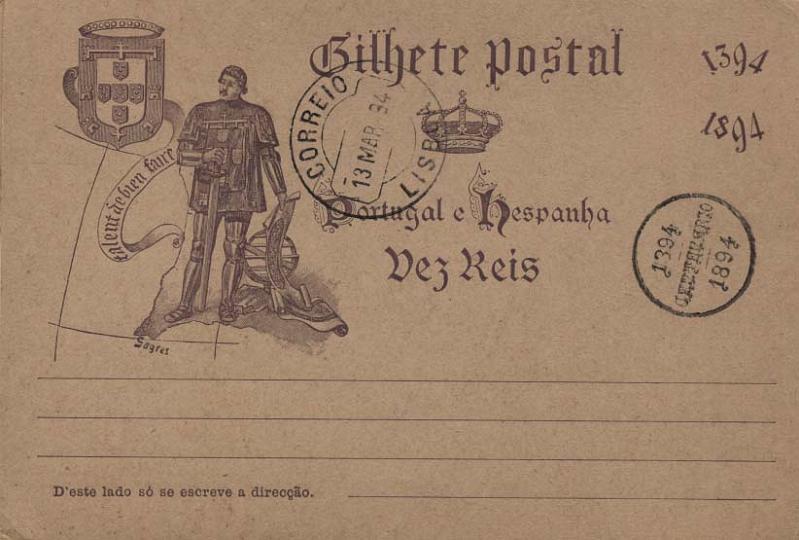 2133.jpg -     Lote:    2133      Lotes pelo Correio      Portugal       Descrição:         1895 &mdash; Centenário do Infante D. Henrique. OM20, 10 reis. Lote de cinco inteiros: 3 de Portugal com carimbos de favor e 2 com sobrecarga Açores.        IN       Valor Base:     &euro; 5,00     Valor Venda:     Retirado     