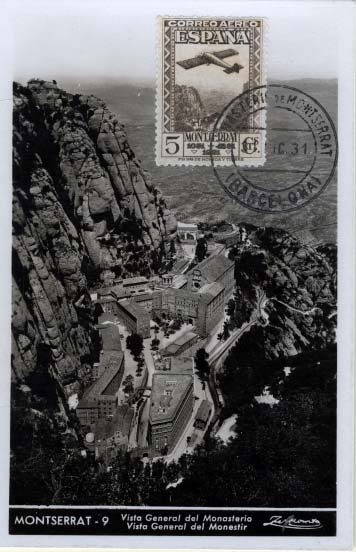 2217.jpg -     Lote:    2217      Lotes pelo Correio             Descrição:      Espanha &mdash;   Mosteiro de Monserrat. Obliterado com carimbo de Barcelona (31.10.31).        PM       Valor Base:     &euro; 9,00     Valor Venda:     &euro; 20,00     