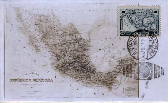 2224.jpg -     Lote:    2224      Lotes pelo Correio             Descrição:      México &mdash;   Mapa do México. Yv352 (40c) em postal concordante obliterados com carimbo da Cidade do México (18.11.16).        PM       Valor Base:     &euro; 10,00     Valor Venda:     &euro; 17,00     