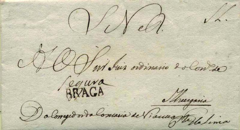 0256.jpg -     Lote:    256            Portugal        Descrição:      Braga / Segura   &mdash; A sépia, GM BRG1 + SEGURA manuscrita a sépia em carta datada de Viana de Lima (02.04.21) para Albergaria, isenta de porte.        Carta       Valor Base:     &euro; 400,00     Valor Venda:     &euro; 400,00     