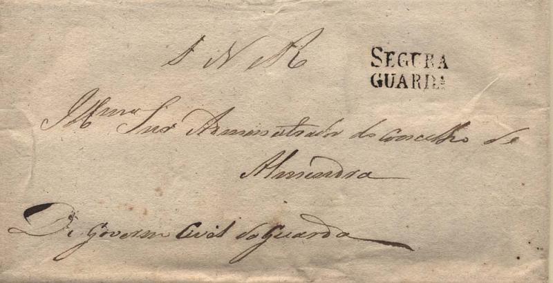 0293.jpg -     Lote:    293            Portugal        Descrição:      Guarda / Segura   &mdash; A preto, GM GRD-S2 em carta remetida da Guarda (11.03.44)  para Almendra, isenta de porte (S.N.R.). MB.        Carta       Valor Base:     &euro; 100,00     Valor Venda:     &euro; 100,00     