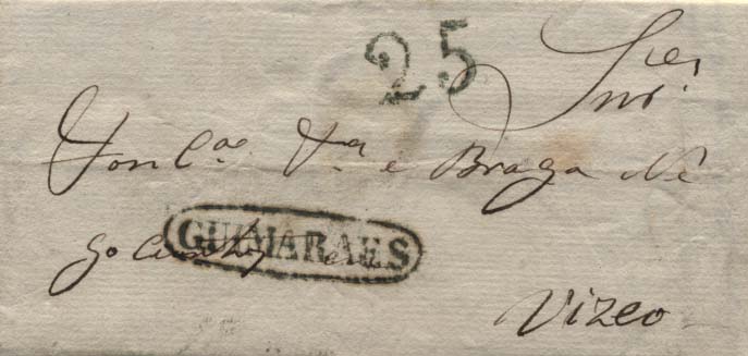 0300.jpg -     Lote:    300            Portugal        Descrição:      Guimarães   &mdash; A verde, GM GMR2 em carta datada de Guimarães (19.08.39) para o Viseu com o porte de 25 reis batido a verde. MB.        Carta       Valor Base:     &euro; 10,00     Valor Venda:     &euro; 18,00     