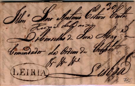0307.jpg -     Lote:    307            Portugal        Descrição:      Leiria   &mdash; A sépia, GM LRA3 em carta datada da Marinha (02.03.29) para Lisboa (04.03.29) com o porte de 30 reis manuscrito a sépia.        Carta       Valor Base:     &euro; 20,00     Valor Venda:     Retirado     
