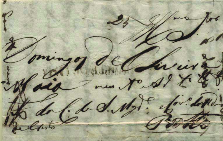0343.jpg -     Lote:    343            Portugal        Descrição:      Ponte de Lima   &mdash; A sépia, GM PTL2 em carta datada de Ponte de Lima (04.12.24) para o Porto com o porte de 25 reis manuscrito a sépia.        Carta       Valor Base:     &euro; 15,00     Valor Venda:     &euro; 16,00     