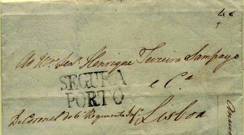 0350.jpg -     Lote:    350            Portugal        Descrição:      Porto / Segura   &mdash; A preto, GM PRT-S2 em carta datada do Porto (01.08.18) para Lisboa, com o porte de 40 reis manuscrito a sépia. MB e R.        Carta       Valor Base:     &euro; 400,00     Valor Venda:     Retirado     