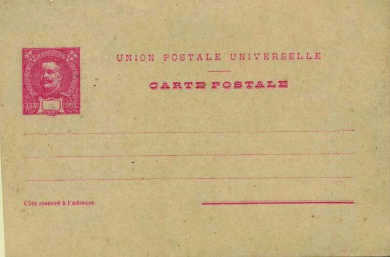 0617.jpg -     Lote:    617            Portugal       Descrição:         1900/04 &mdash; D. Carlos I tipo Mouchon. OM36a, 25 reis rosa sobre cartolina creme. Inteiro sem impressão da taxa. MB e R.        IN       Valor Base:     &euro; 35,00     Valor Venda:     Retirado     