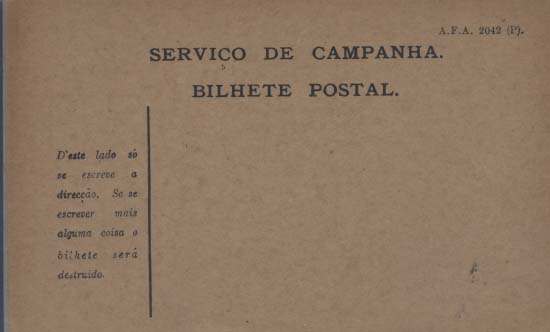 0938.jpg -     Lote:    938            Correio Militar e censuras       Descrição:         Correio Militar e Censuras. Lote composto por 1 carta + 4 postais ilustrados + 2 inteiros postais Mod 2042 (dois tipos diferentes, sendo um novo e outro usado). Vária marcofilia do SPC e marcas diversas de censuras. Lote a ver.        Lote       Valor Base:     &euro; 15,00     Valor Venda:     Retirado     