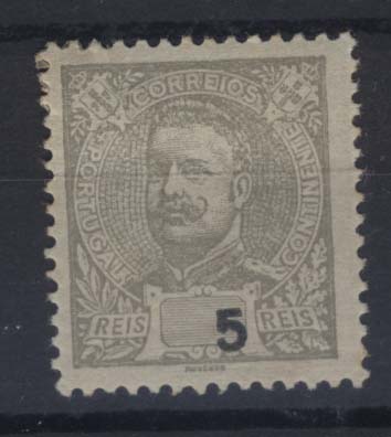 0965.jpg -     Lote:    965            Portugal        Descrição:         1895/96 &mdash; D. Carlos I Mouchon. CE127, 5 reis. Prova denteada em cinzento (cor não aprovada para este valor)        PRV       Valor Base:     &euro; 15,00     Valor Venda:     &euro; 22,00     