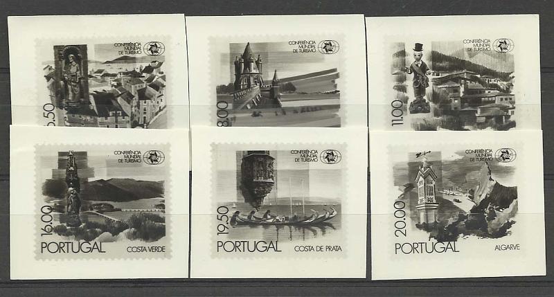 1015.jpg -     Lote:    1015            Portugal        Descrição:         1980 &mdash; Conferência Mundial do Turismo * Portugal. CE1474/79. Série completa em provas fotográficas a preto e branco, não denteadas.        PRV       Valor Base:     &euro; 10,00     Valor Venda:     Retirado     