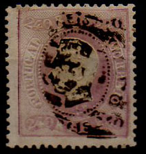 1264.jpg -     Lote:    1264            Portugal       Descrição:         1867/70 &mdash; D. Luís I. Fita curva, denteados. CE35, 240 reis lilás malva. Valor de catálogo &euro; 868,00.        O       Valor Base:     &euro; 90,00     Valor Venda:     Retirado     