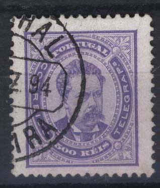 1288.jpg -     Lote:    1288            Portugal       Descrição:         1884/87 &mdash; D. Luís I. De frente. Novos valores. CE65, 500 reis violeta, denteado 12 &frac12;. Valor de catálogo &euro; 96,50.        O       Valor Base:     &euro; 15,00     Valor Venda:     &euro; 26,00     