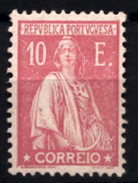 1324.jpg -     Lote:    1324            Portugal       Descrição:         1924/26 &mdash; Ceres. Novas cores e valores. CE297, 10E rosa. Valor de catálogo &euro; 306,00.        **       Valor Base:     &euro; 45,00     Valor Venda:     &euro; 48,00     
