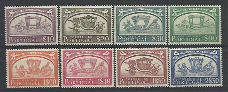 1360.jpg -     Lote:    1360            Portugal       Descrição:         1952 &mdash; Museu Nacional dos Coches. CE741/748. Série completa. Valor de catálogo &euro; 50,00.        ***       Valor Base:     &euro; 15,00     Valor Venda:     &euro; 15,00     