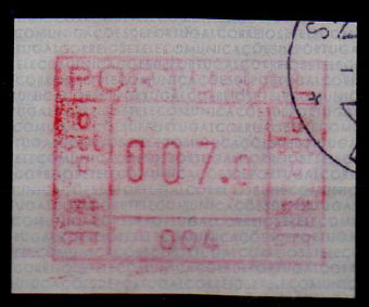 1394.jpg -     Lote:    1394            Portugal       Descrição:         1981 &mdash; Correios e Telecomunicações de Portugal. Máquinas FRAMA. CE ETQ1. 7$00. Máquina 004 &mdash; Lisboa * Santa Marta. Etiqueta obliterada. Valor de catálogo &euro; 30,90.        ETQ       Valor Base:     &euro; 5,00     Valor Venda:     Retirado     