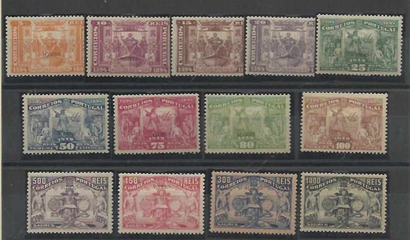 1459.jpg -     Lote:    1459            Açores       Descrição:         1894 &mdash; 5.º Centenário do Nascimento do Infante D. Henrique, com sobrecarga "AÇORES". CE60/72. Série completa. Valor de catálogo &euro; 510,00.        **       Valor Base:     &euro; 120,00     Valor Venda:     &euro; 120,00     