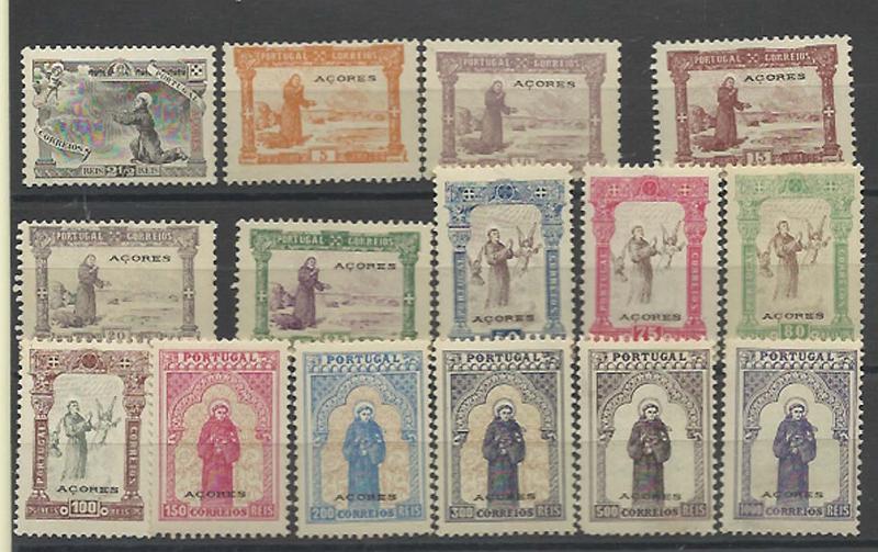 1460.jpg -     Lote:    1460            Açores       Descrição:         1895 &mdash; 7.º Centenário do Nascimento de S. António. CE73/87. Série completa. Alguns selos regomados. Selo de 500 reis com canto curto. Valor de catálogo &euro; 1.450,00.        RG**       Valor Base:     &euro; 200,00     Valor Venda:     Retirado     