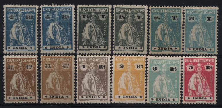 1580.jpg -     Lote:    1580            Índia       Descrição:         1922 &mdash; Ceres. CE314/321. Série completa + repetições CE314, 315, 316 e 317 (tonalidades). Valor de catálogo &euro; 214,00.        **       Valor Base:     &euro; 50,00     Valor Venda:     &euro; 90,00     