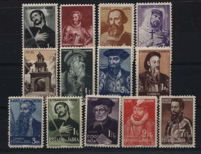 1586.jpg -     Lote:    1586            Índia       Descrição:         1946/48 &mdash; Motivos Históricos + Vultos da Índia. CE376/383 + CE384/388. Duas séries completas. Valor de catálogo &euro; 40,00.        **       Valor Base:     &euro; 10,00     Valor Venda:     &euro; 12,00     