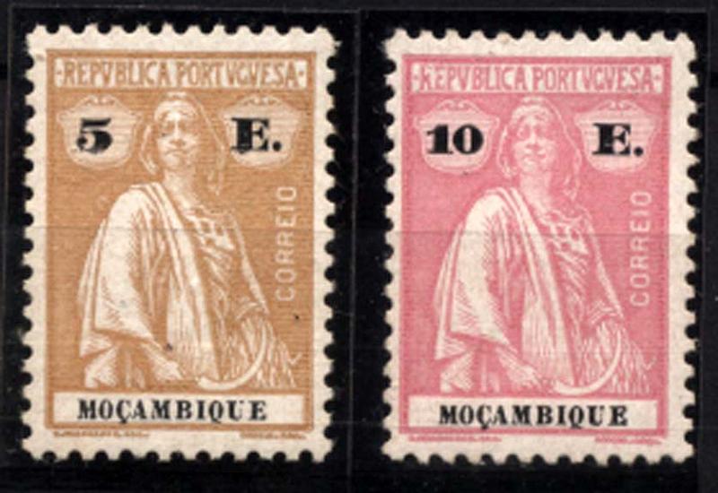 1658.jpg -     Lote:    1658            Moçambique       Descrição:         1926 &mdash; Ceres. Novas cores e valores. CE257/58, 5E e 10E. Novos sem sinal de charneira. B. Valor de catálogo &euro; 59,00.        ***       Valor Base:     &euro; 10,00     Valor Venda:     &euro; 26,00     