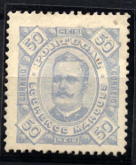 1666.jpg -     Lote:    1666            Lourenço Marques       Descrição:         1893/95 &mdash; D. Carlos I tipo Diogo Neto. CE7, 50 reis azul claro, denteado 13 &frac12;, papel pontinhado. Valor de catálogo &euro; 29,00.        **       Valor Base:     &euro; 6,00     Valor Venda:     &euro; 14,00     