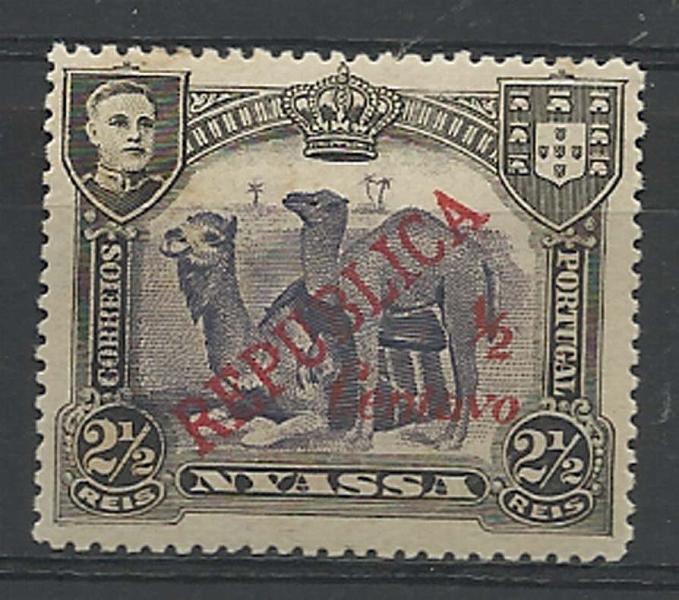 1693.jpg -     Lote:    1693            Companhia do Niassa       Descrição:         1921 &mdash; D. Manuel II, com sobretaxa, tipografada em Lisboa. CE82a, &frac12;c s/ 2 &frac12; reis. Valor de catálogo &euro; 550,00.        **       Valor Base:     &euro; 165,00     Valor Venda:     &euro; 165,00     