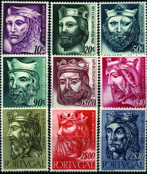 2325.jpg -     Lote:    2325      Lotes pelo Correio      Portugal       Descrição:         1955 &mdash; Reis de Portugal da 1.ª Dinastia. CE806/814. Série completa. Valor de catálogo &euro; 79,00.        ***       Valor Base:     &euro; 12,00     Valor Venda:     &euro; 16,00     