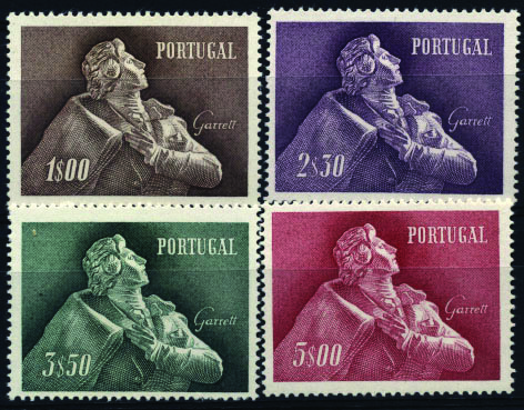 2327.jpg -     Lote:    2327      Lotes pelo Correio      Portugal       Descrição:         1957 &mdash; Almeida Garrett. CE827/830. Série completa. Valor de catálogo &euro; 280,00.        ***       Valor Base:     &euro; 30,00     Valor Venda:     &euro; 30,00     