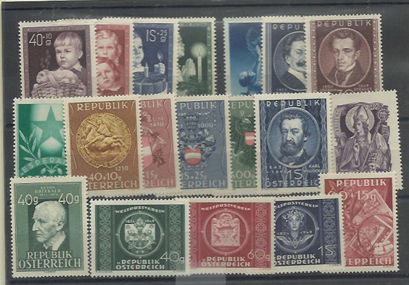 2495.jpg -     Lote:    2495      Lotes pelo Correio             Descrição:      Áustria.   Lote composto por selos do ano de 1949. Valor de catálogo &euro; 254,00.        Lote       Valor Base:     &euro; 70,00     Valor Venda:     Retirado     